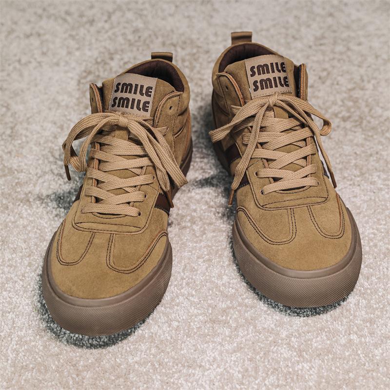

Spring Korean version of Dexun student fashion men s 2025 high-top new breathable shoes men s versatile sports trendy men s shoes 7988 44 хакі