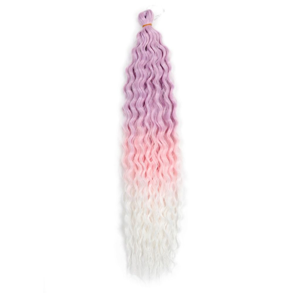 Heat Resistant Fiber Deep Wave Wig Ombre Marly Hair Synthetic Crochet Hair Kinky Curly Hair