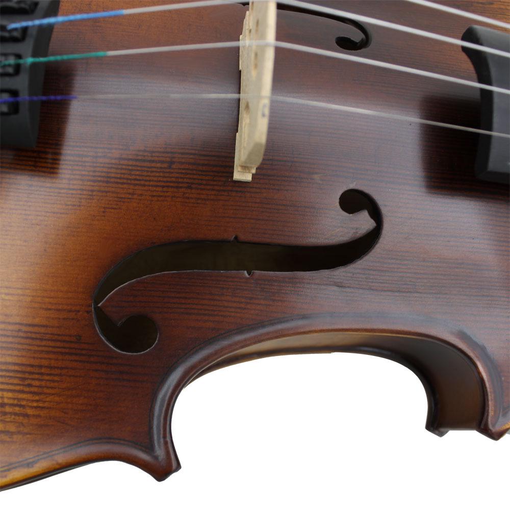 Vintage Matte Spruce Solid Wood Violin 4/4 for Adult Beginners