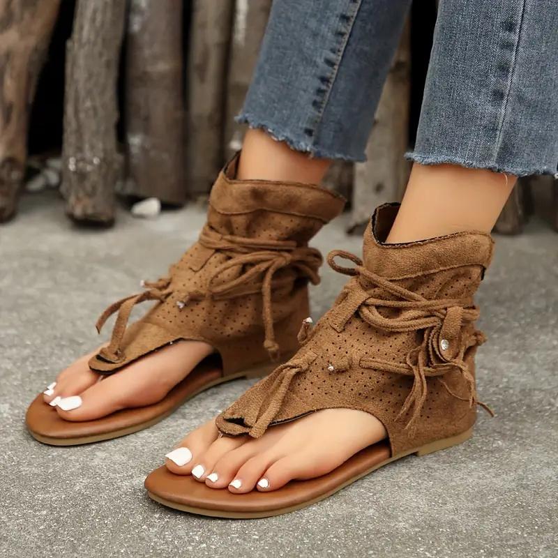 Fashion New Women Sandals Trend Retro Gladiator Clip Toe Vintage Sandals Casual Trend Fashion Summer Rome Woman Shoes Zapatos De Mujer