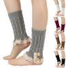 Korean Lace Trim Cable Knit Leg Warmers - Autumn & Winter Versatile Boot Covers