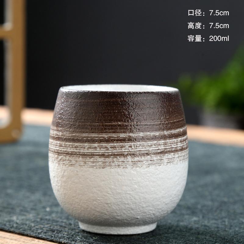 

Japanese Style Ceramic Tea Cup Vintage Espresso Coffee Mugs Household Drinking Single Cup Office Water Cups Drinkware 200ML коричневий