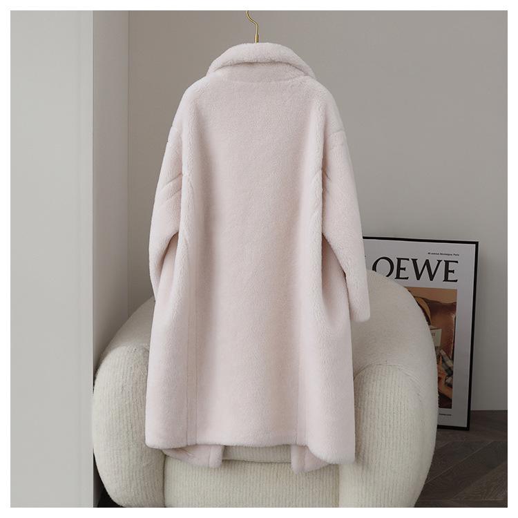 Haining Shearling Fleece Teddy Bear Lambskin Coat