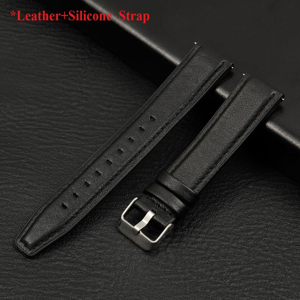 20mm 22mm Leather Strap for Samsung Galaxy Watch 7 6 5 4 40 44mm Gear Band Vintage Bracelet for Xiaomi Redmi Watch 5 Lite/Active
