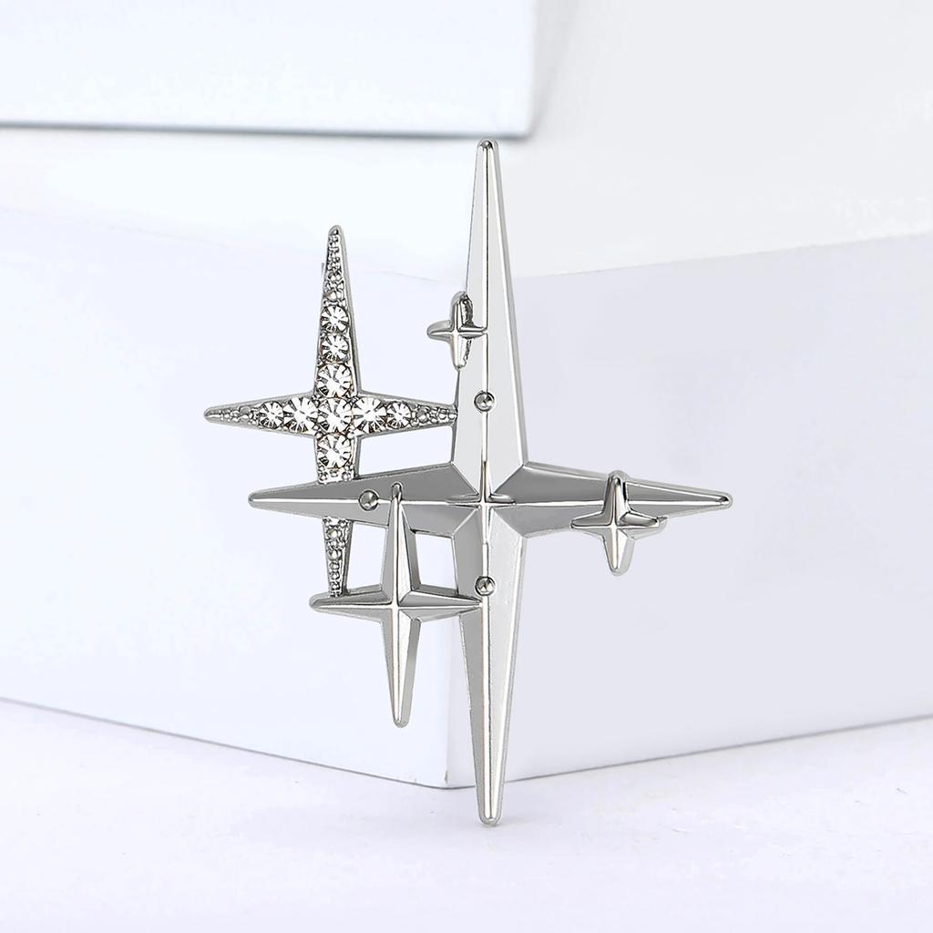 Ramadan Rhinestone Star Brooches for Women Unisex Glossy Moon Pins Event Party New Gifts Backpack Decoration Clothes Accessories