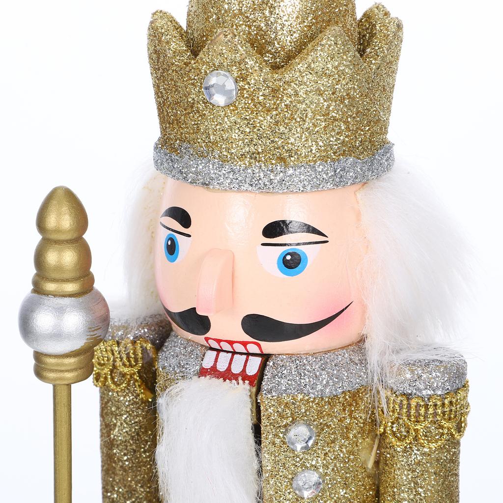 Wooden Nutcracker Soldier Christmas Decoration Classic Handcrafted Desktop Nutcracker Decor Festive Holiday Table Centerpiece