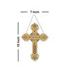 Traditional Christian Holy Cross Designer Wooden Wall Hanging Decoration Items for Living Room | Spiritual Decor Items