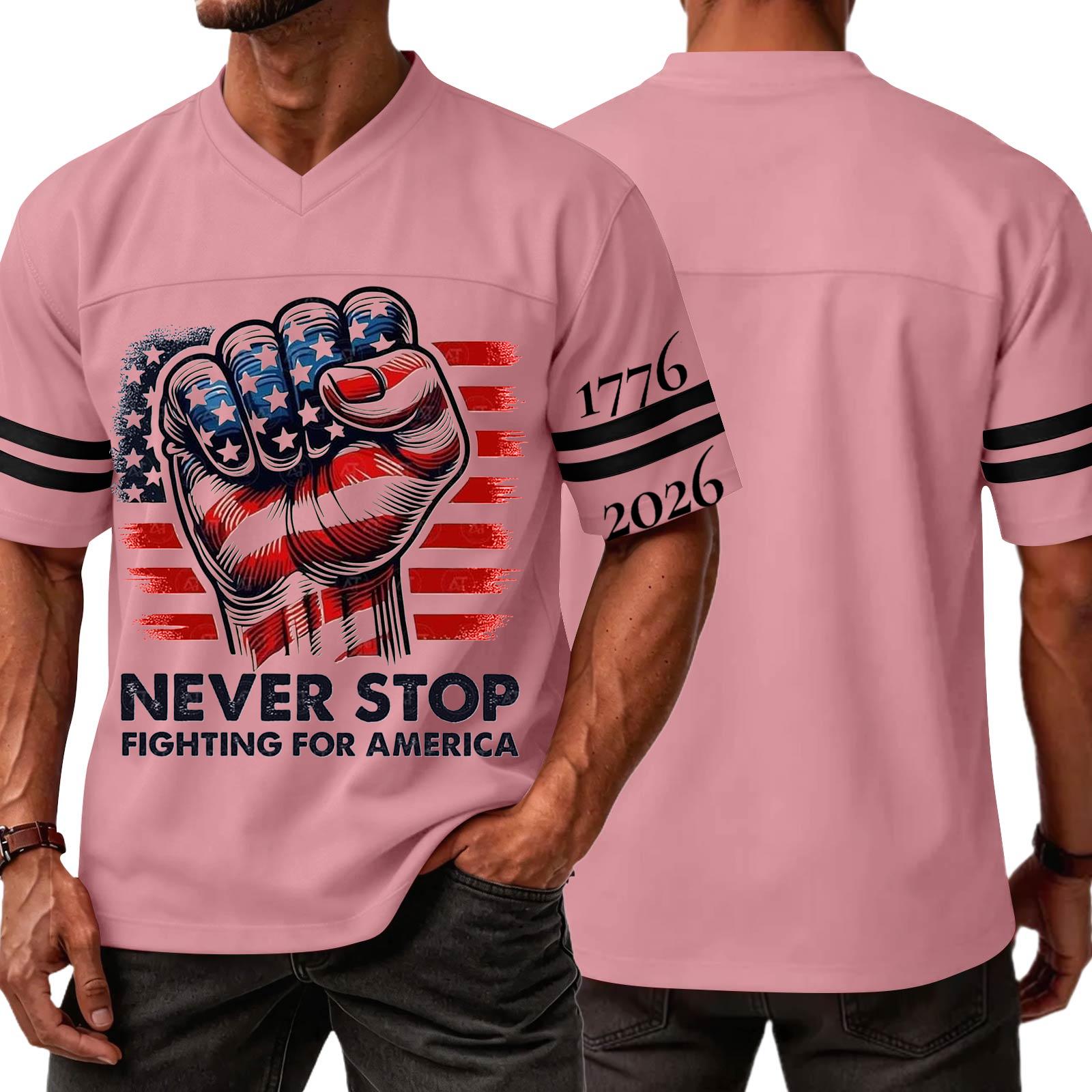 

Men s Casual V Neck Sports Jersey Short Sleeve T Shirt with Graphic Print Independence Day Patriotic Design Athletic Top S розовый