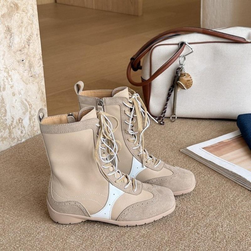 Fashion Winter Women Biker Boots Fashion Belt Buckle Ladies Elegant Platform Flats Short Booties Casual Women's Knight Booties