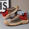 Fashion Casual Leather Men's Sandals New Wear-resistant Summer Flats Breathable Simple Men Beach Shoes Hollow Out Hand-stitching Sandaly