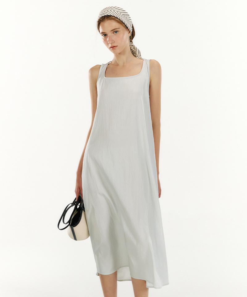MARIE CLAIRE Neck Shirred Sleeveless Dress (Mofbop08Miv)