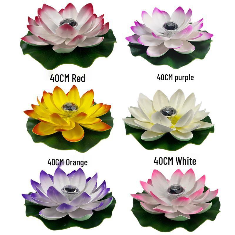 Solar LED Floating Lotus Light for Outdoor Pools and Courtyards