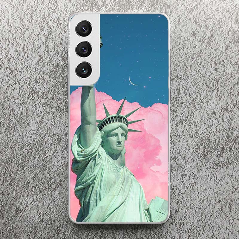NYC New York City Print Soft Case for Samsung Galaxy S25 S24 S23 S22 Ultra S21 Plus S20 FE Phone Shell S10 + Pattern Cover Soft