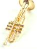 SUNRISE SOUND HOUSE Miniature Musical Instrument Trumpet 1/12 Gold
