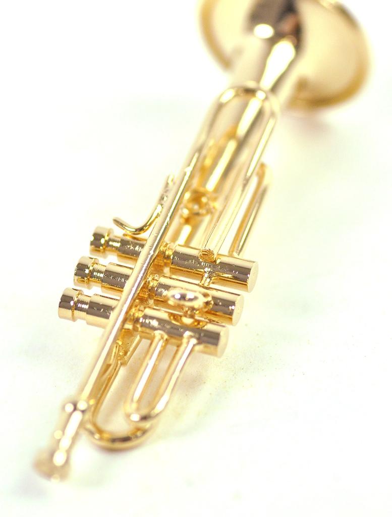 SUNRISE SOUND HOUSE Miniature Musical Instrument Trumpet 1/12 Gold