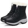 Women's Boots Women Heels Boots For Winter Shoes Woman Keep Warm Fur Botas Mujer  Snow Boots Platform Shoes White Black Boot