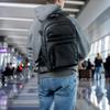 Reiserucksack für Flugzeug mit Laptopfach 20l 40x20x25 cm - schwarz