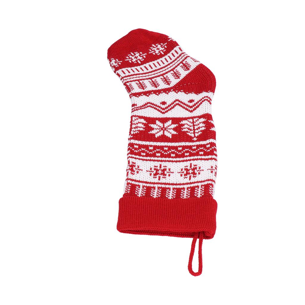 Large Knitted Christmas Stocking with Candy Bag Lovely Christmas Decorations Hanging