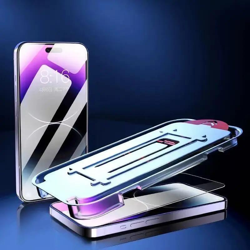 2Pcs Tempered Glass Screen Protector for iPhone 17 17Pro 17ProMax 17Air 16 15 14 Series Blue Light Protection HD Clear Anti-Scra