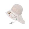 1153 children's hat outdoor UV protection empty top hat men and women cute big eaves shawl sun protection bucket hat