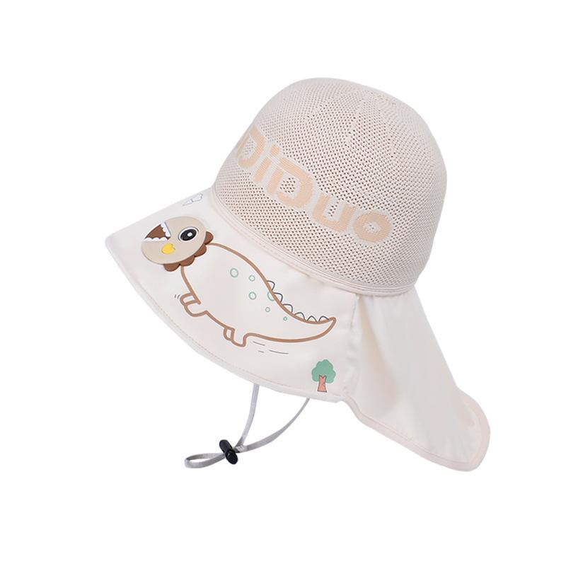 1153 children's hat outdoor UV protection empty top hat men and women cute big eaves shawl sun protection bucket hat