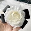 Schwarze Schleife Blumen Anstecknadel Französischer Stil Kamelienblüte Schleife Brosche Trauerbrosche Damen Hemdkragen Kleidung Schmuck