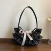 Banquet Graduati Ball Luxury Bow Pleated Large-capacity Handbag Clutch Bag Lipstick Wallet Phe Storage Bag Woman Bag Purse