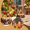 Musical Christmas Snow Globe Night Light Decorative with Swirling Glitter Desktop Ornament