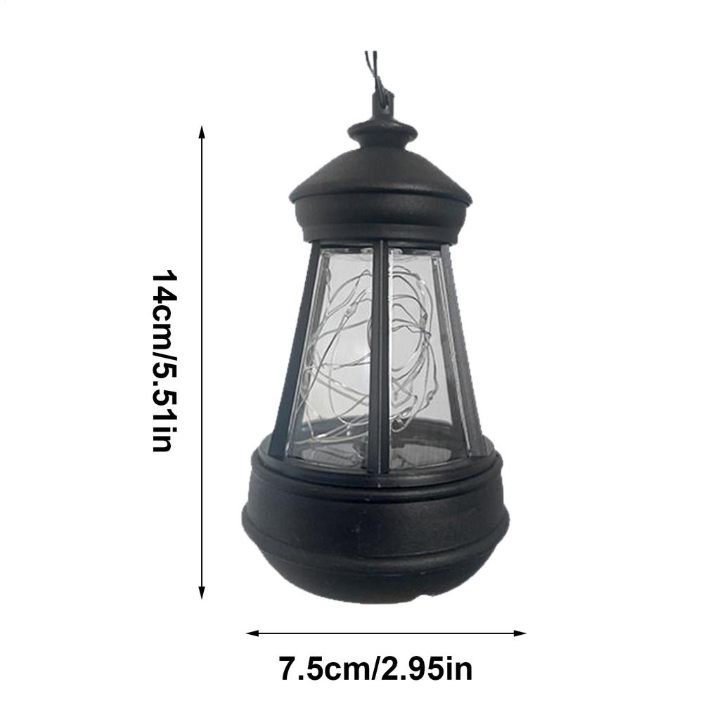 Outdoor Patio Solar Lantern Weather-Proof Landscaping Ambient Lights Hangable Solar Operated Lights for Courtyard Patio Front