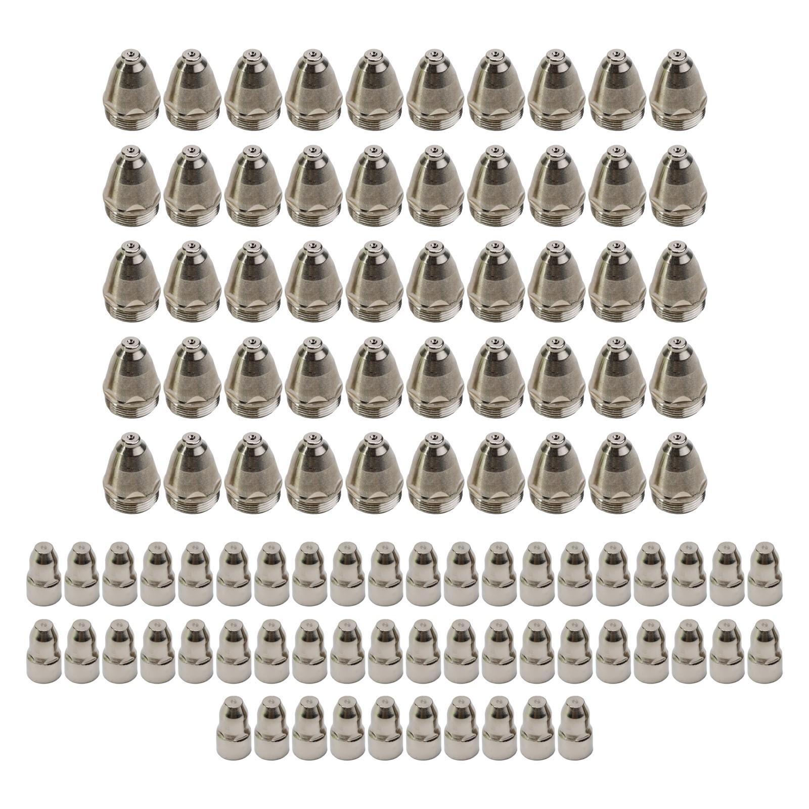 

100*P80 Плазменный электрод Наконечник Сопло 1,5 мм Резак Горелка 100 шт. Металлическая конструкция 1.1mm