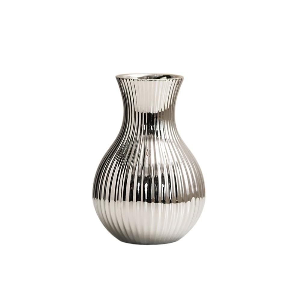 Dekorativer Blumentopf Florales Arrangement Tischdekoration Keramik Galvanisierte Vase Schreibtisch