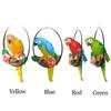 Artificial Bird Statues Iron Ring Hanging Sculpture Parrot Statue  For Home Office Room Ornaments