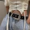 Cinturones Góticos de Pedrería Personalizados Para Mujer Chica Moda Cinturones de Cuero PU Vaquero Occidental Y2K Retro Decoración Falda Vaquera Cinturón