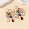 Geometric Resin Tassel Earrings: Colorful & Layered Retro Fashion Accessory