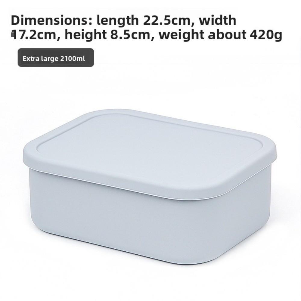 With Lid Silicone Lunch Box Food Grade Storage Box Rectangle Food Storage Container  Picnic