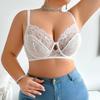 Sutiã Tamanho Europeu Seios Grandes Renda Vazada Feminino Bojo Fino Recolhido Plus Size Aro de Aço DE