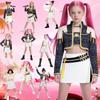 Çocuklar Anime Kpop İblis Avcıları Cosplay Kostümü Huntrix Rumi Mira Zoey Elbise Kızlar Cadılar Bayramı Partisi Fantezi Elbise