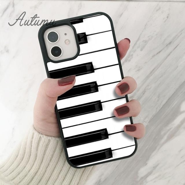Etui na telefon z muzyką fortepianową i gitarową dla iPhone 11 12 13 14 Pro Max mini X XR XS SE 2020 6S 7 8 Plus Samsung Galaxy S21 S22 Pokrowiec skorupa
