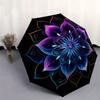 1pc Lotus Mandala Artwork Umbrella with Plastic Handle,Suitable for All Seasons Home Travel Outdoor UmbrellaB1860