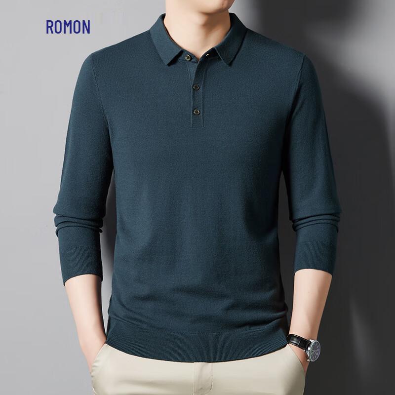 

Мужской трикотажный пуловер Rommon с мягким лацканом 3XL