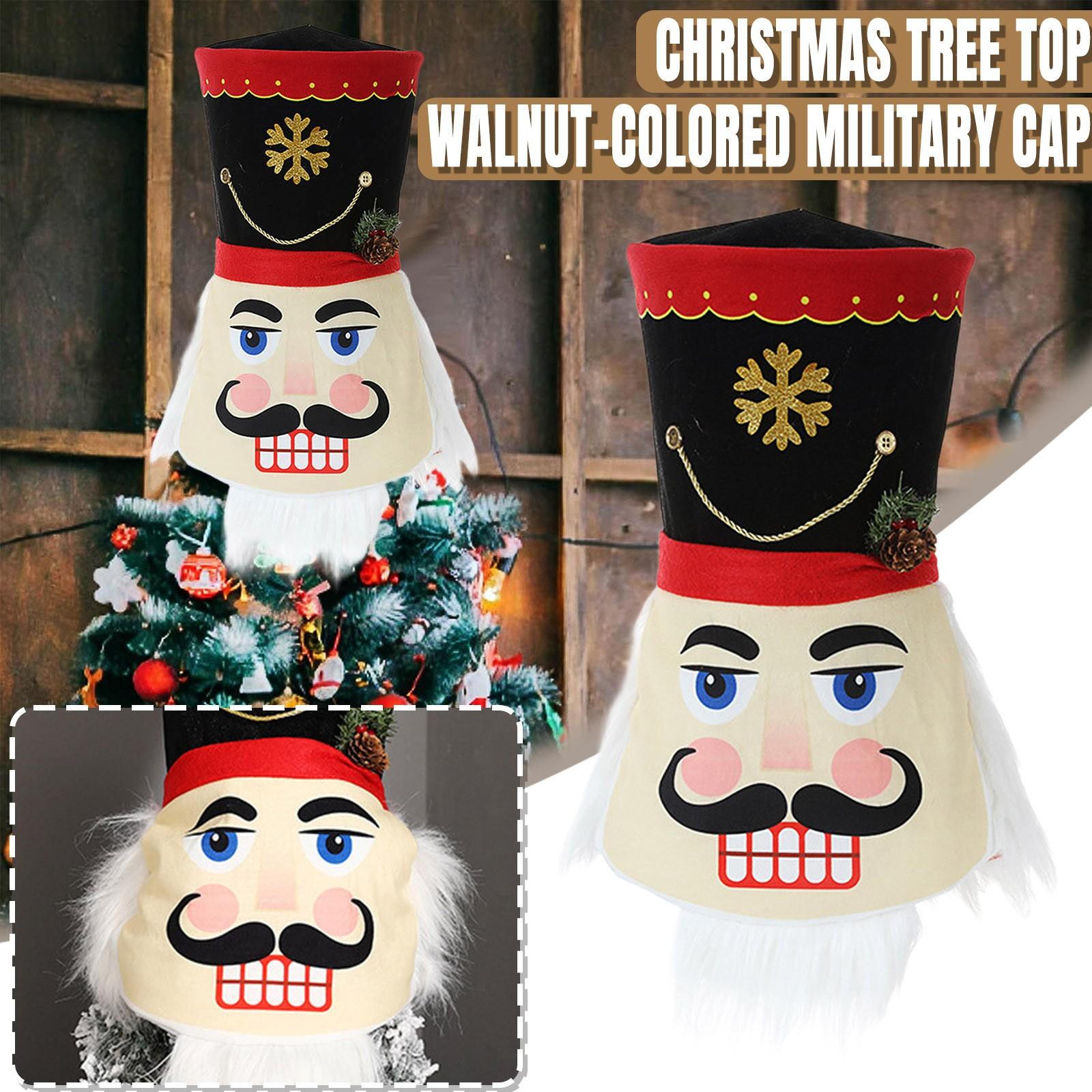 

Рождественские украшения Верхушка рождественской елки Шляпа солдатика-щелкунчика Декоративные принадлежности One Size