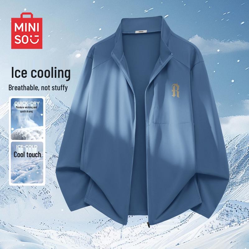 MINISO Men s Summer Cooling Quick-Dry Stand Collar Sun Protection Jacket 3XL