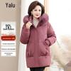 Yalu Verdickte Daunenjacke für Damen mit Fuchsfellkragen