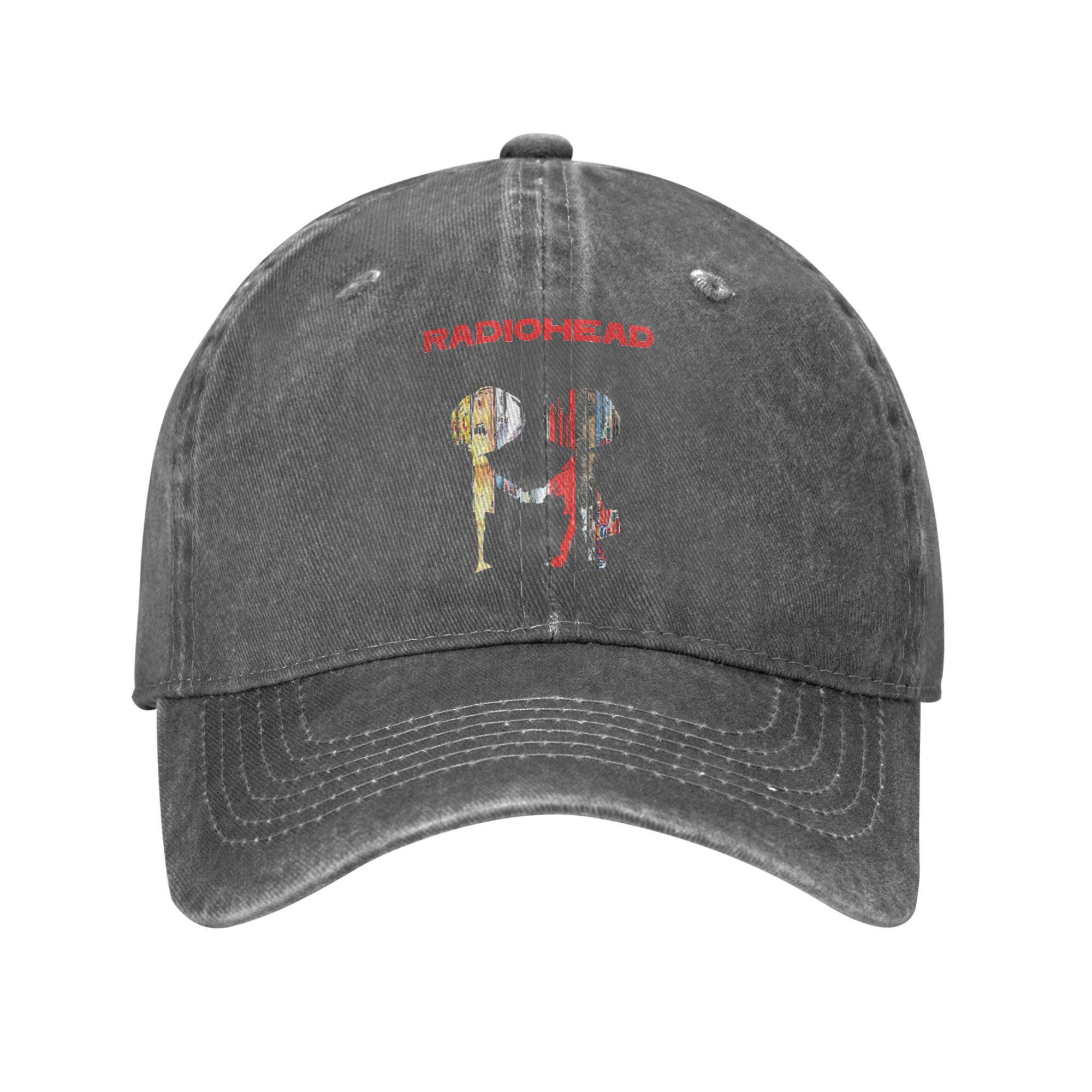 The best product for you Radiohead rockmuziekband Print Petten Voor Unisex Katoen Trucker Hat Lerisure Wear Baseballpet Verstelbaar Adjustable grijze kleur