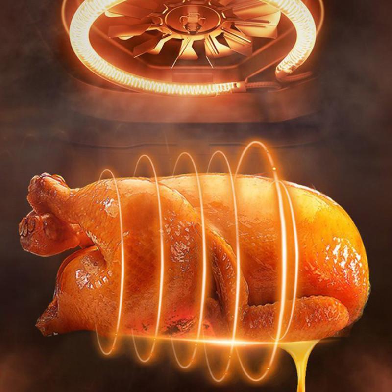Friggitrice ad aria 1200W Grande capacità Domestica Visiva Intelligente Friggitrice Elettrica Multifunzionale Forno Elettrico Automatico