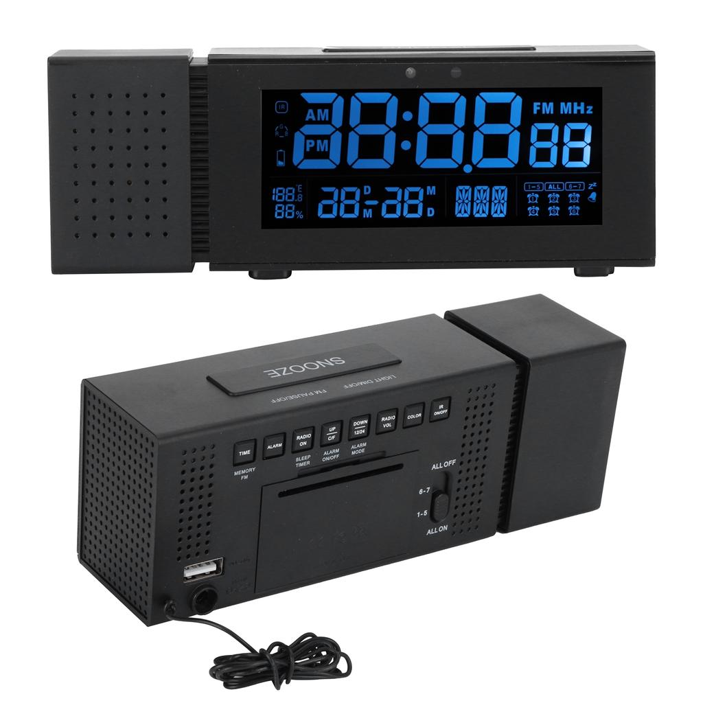 Budzik Dźwięk Światło Wielofunkcyjny Cyfrowy do Gospodarstwa Domowego Kolorowa Lampka Nocna Czujnik Ruchu