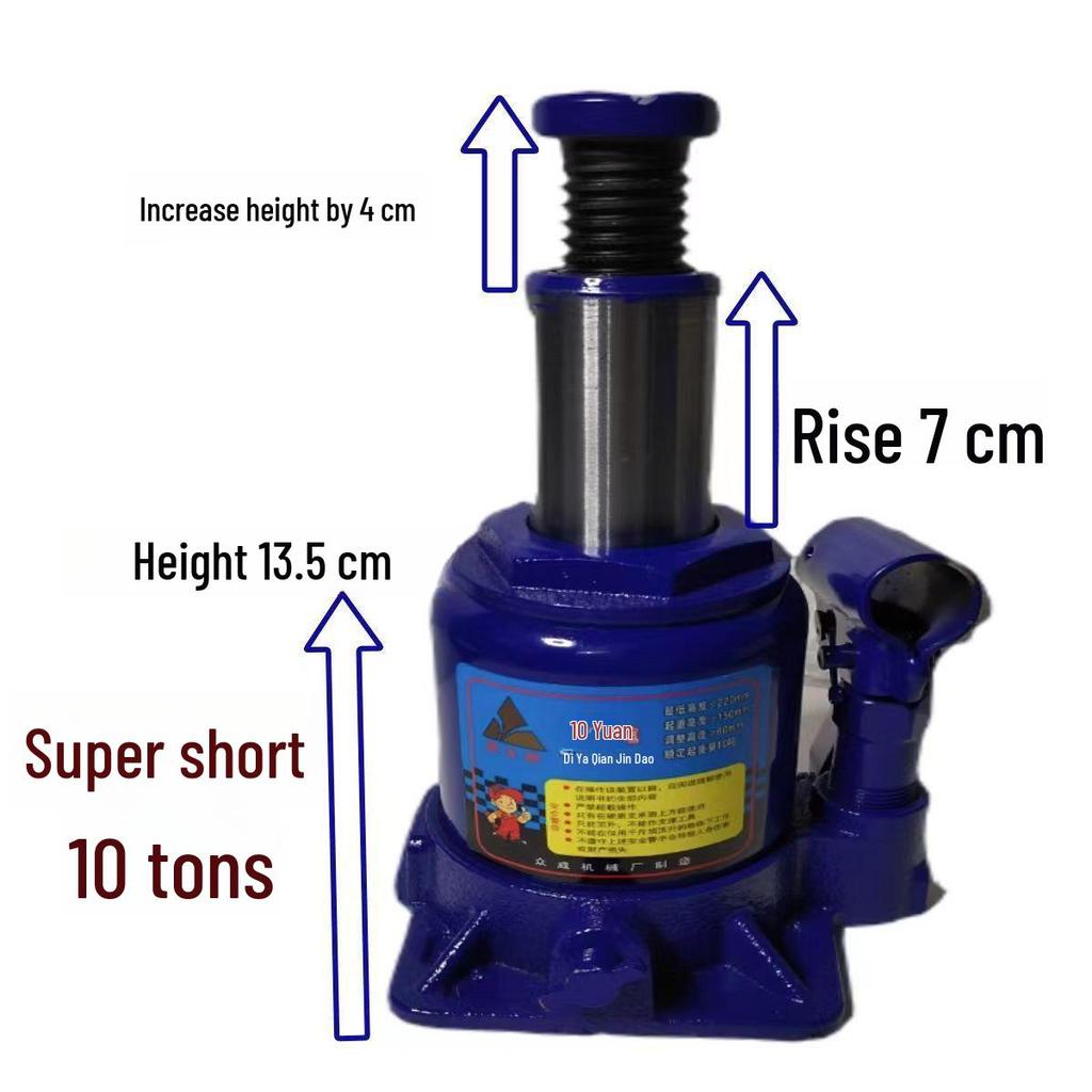 13.5cm 10-Ton Low Profile Jack for Vehicle Tire Change and Auto Repair
