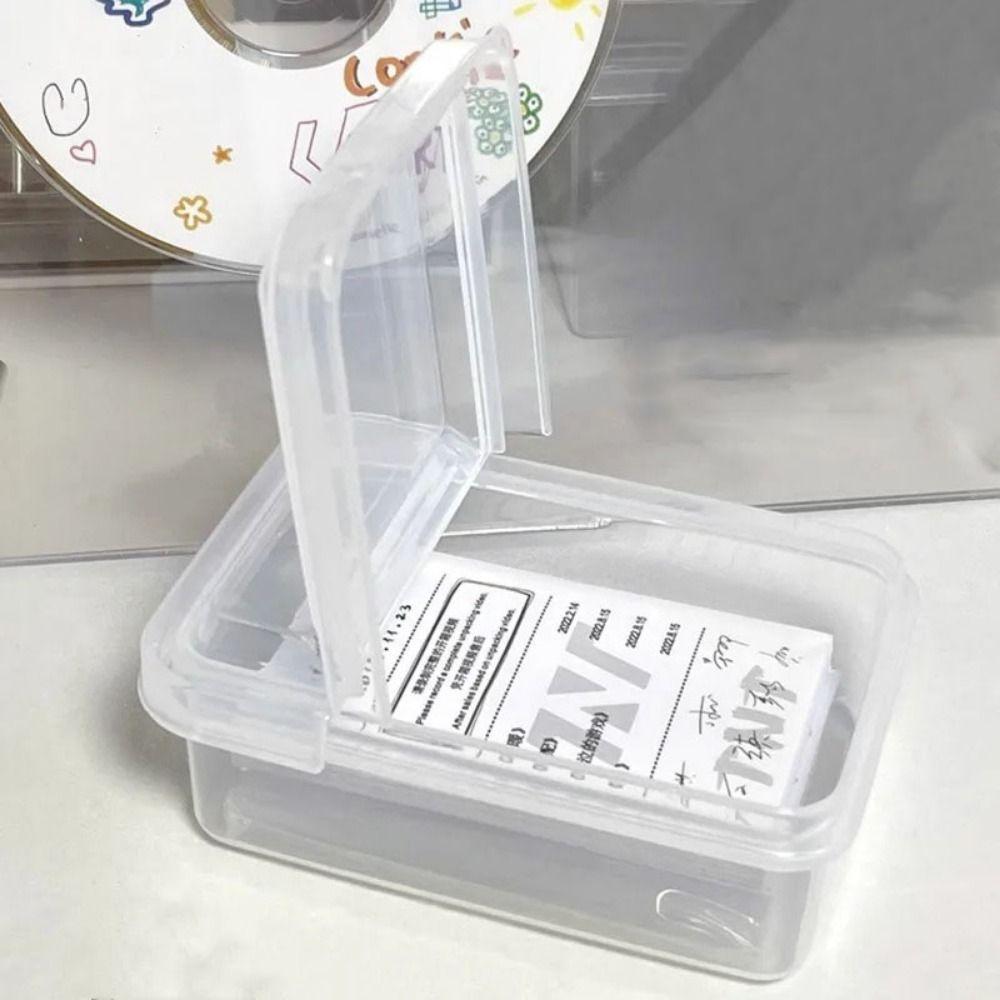 Plastic Card Film Storage Box Transparent Photocard Collection Case Flip Lip Card Holder Box  DIY