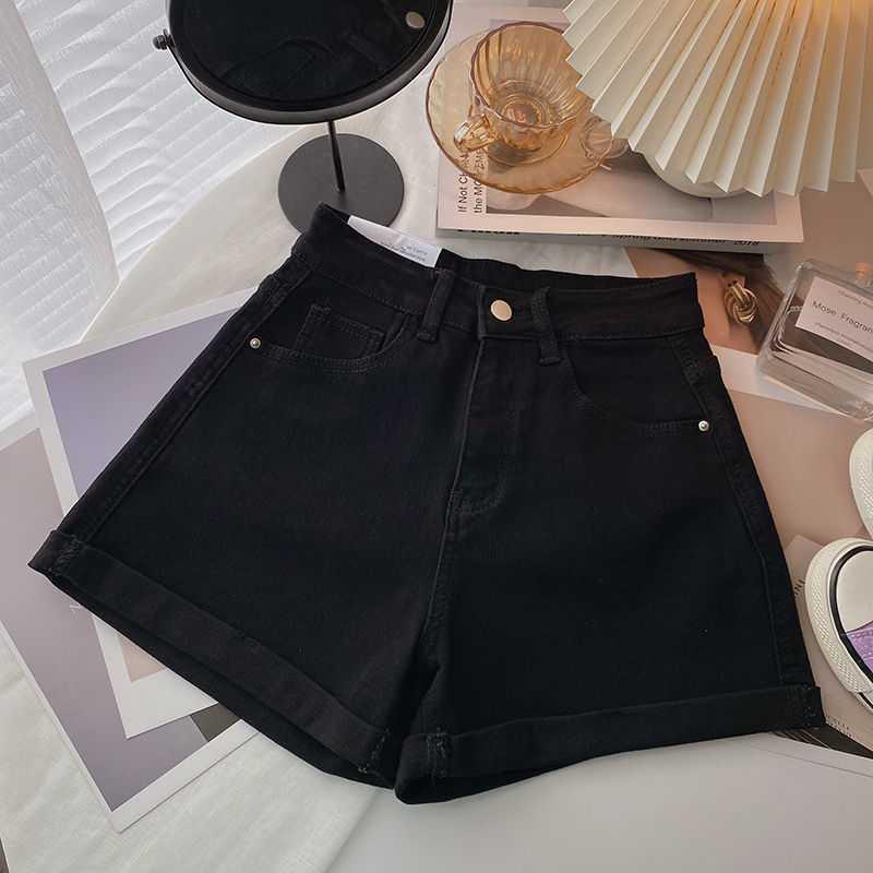 

Вдохновленные джинсовые шорты с высокой талией для женщин – свободные, облегающие, универсальные, А-силуэта с подвернутым краем