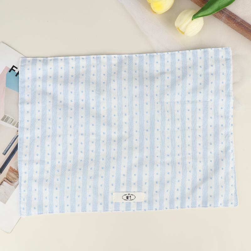 Stripes Polka Dot Coasters Portable Square Cotton Cloth Insulation Pad Soft Hanging Drink Coasters Photography Props